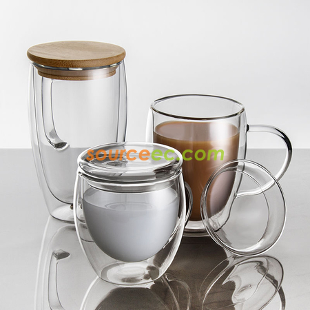 禮品訂造竹蓋玻璃泡茶杯紀念品