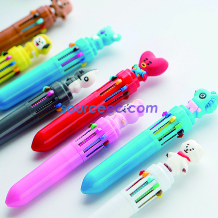 禮品訂造卡通十色筆紀念品