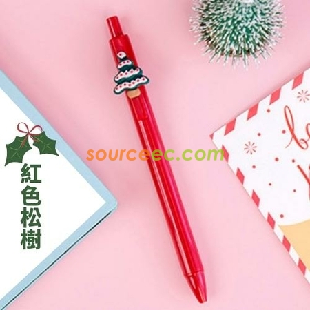 禮品訂造聖誕按動中性筆創意卡通學生按壓式水筆學生考試書寫耶誕節日禮品紀念品