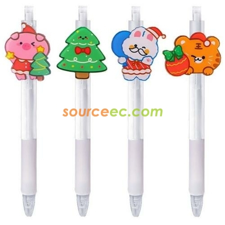 聖誕老人按壓中性筆簽字水筆按動筆