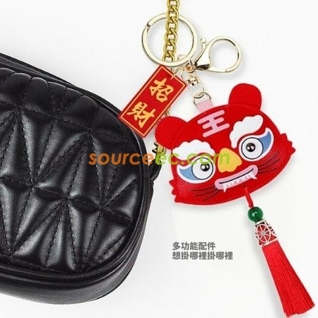 禮品訂造虎年新品中國風福虎生威招財虎創意鑰匙扣汽車掛飾包掛新年禮品紀念品