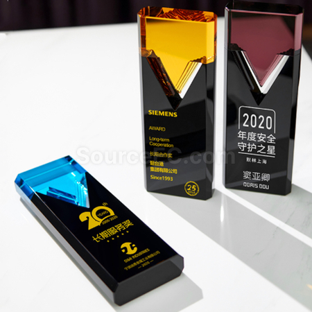 禮品訂造創意琉璃水晶獎座紀念品