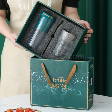 禮品訂造便擕式榨汁機玻璃杯套裝紀念品