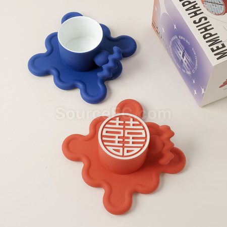 禮品訂造喜字咖啡杯套裝紀念品