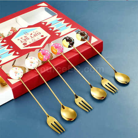 禮品訂造咖啡勺叉套裝紀念品