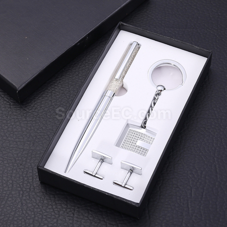 禮品訂造袖扣 簽字筆商務套裝紀念品