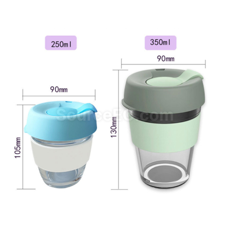 禮品訂造矽膠玻璃咖啡杯紀念品