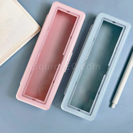 禮品訂造透明翻蓋禮品文具收納盒紀念品