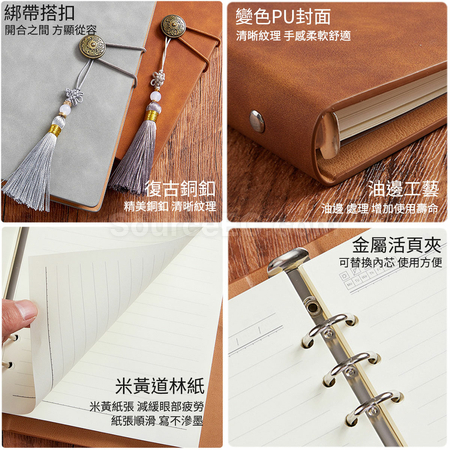 禮品訂造復古文創商務工作軟皮記事本國風筆記簿紀念品