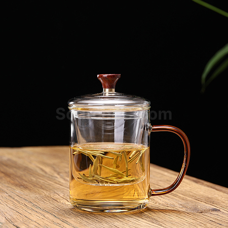 禮品訂造耐熱玻璃泡茶杯紀念品
