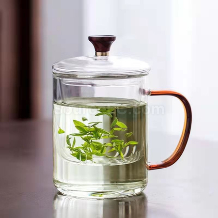禮品訂造耐熱玻璃泡茶杯紀念品