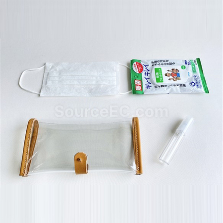 禮品訂造日式透明PVC口罩收納袋紀念品