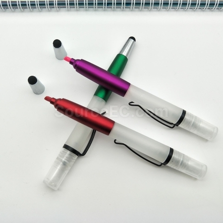 禮品訂造三合一噴霧觸屏螢光筆紀念品