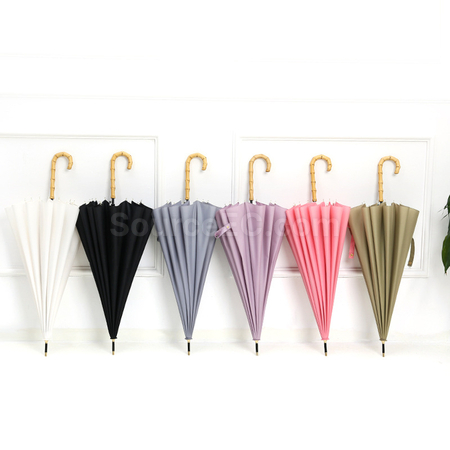 禮品訂造竹節16骨直桿雨傘紀念品