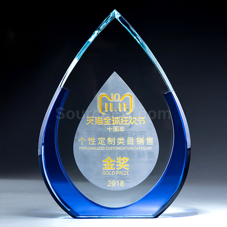 禮品訂造水滴獎座紀念品