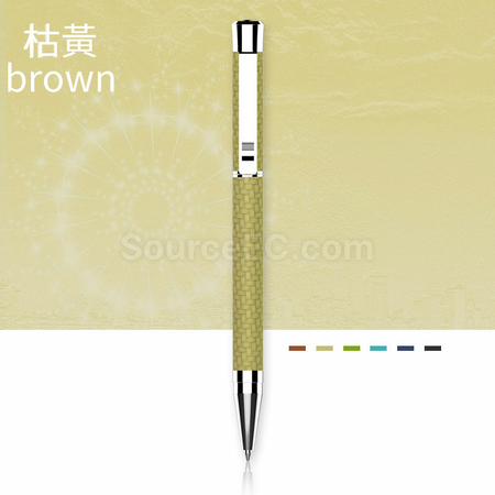 禮品訂造PU皮質按壓原子筆紀念品