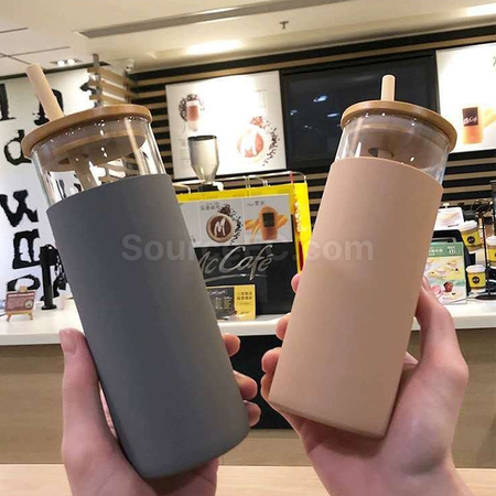禮品訂造竹蓋玻璃杯紀念品