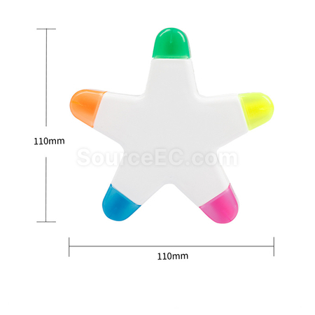 禮品訂造五角星熒光筆紀念品