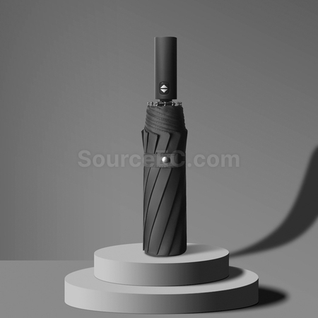 禮品訂造強抗風12骨三摺雨傘紀念品