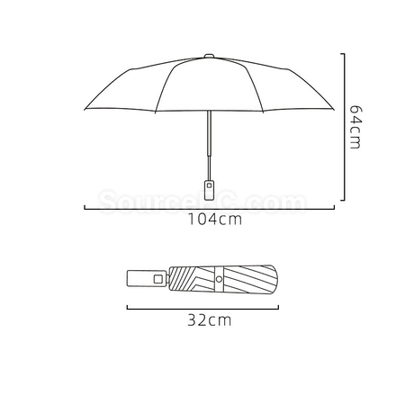 禮品訂造強抗風12骨三摺雨傘紀念品