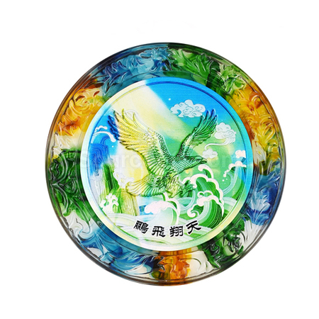 禮品訂造琉璃實木獎牌紀念品