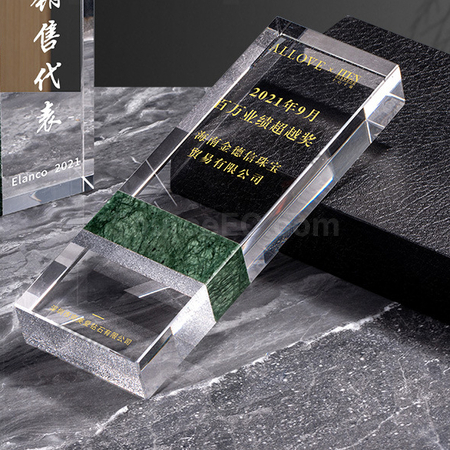 禮品訂造創意大理石水晶獎座紀念品