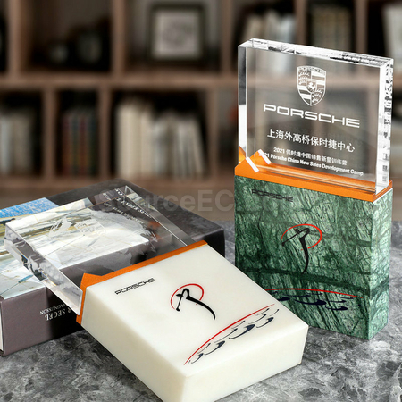 禮品訂造創意大理石水晶獎座紀念品