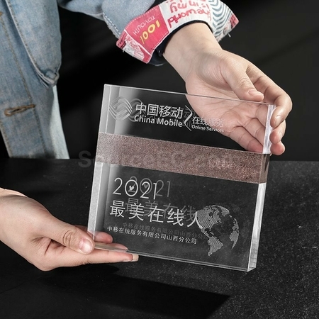 禮品訂造創意大理石水晶獎座紀念品