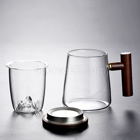 禮品訂造帶蓋雙層玻璃杯紀念品