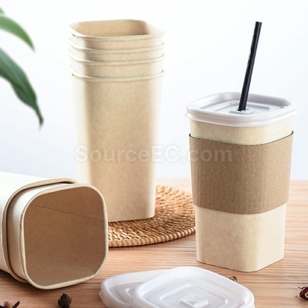 禮品訂造方形熱飲紙杯紀念品