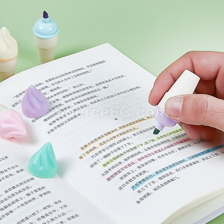 禮品訂造甜筒造型螢光筆紀念品