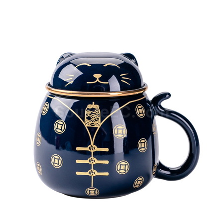 禮品訂造招財貓泡茶杯紀念品