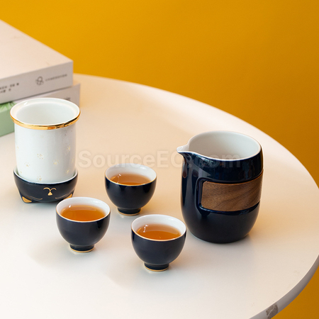 禮品訂造招財貓泡茶杯套裝紀念品