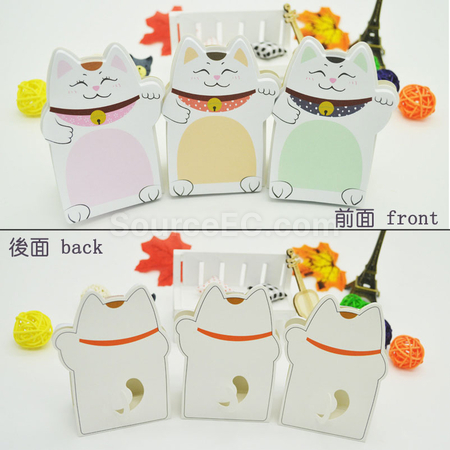 禮品訂造可愛招財貓便條紙紀念品