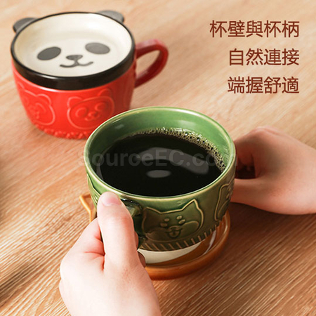 禮品訂造萌寵日式點心陶瓷杯紀念品