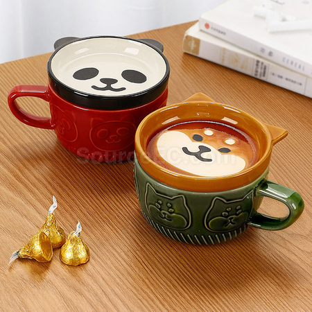 禮品訂造萌寵日式點心陶瓷杯紀念品