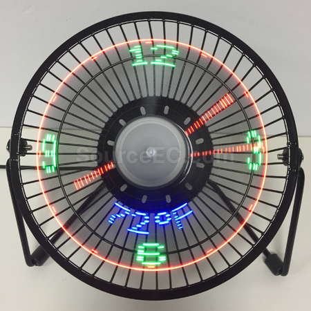 禮品訂造LED時鐘電風扇紀念品