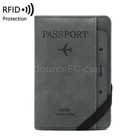 禮品訂造RFID PU護照套加卡包紀念品