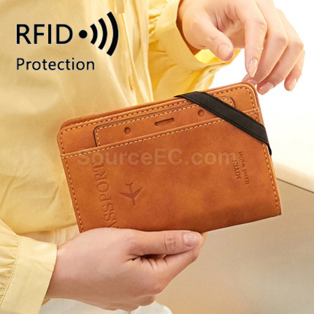 禮品訂造RFID PU護照套加卡包紀念品