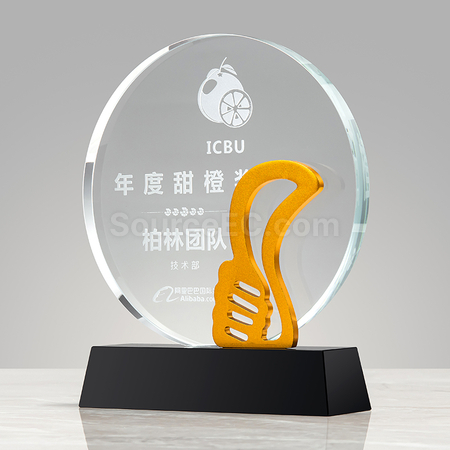 禮品訂造金屬水晶獎座紀念品