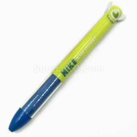 禮品訂造按壓卡通兩色廣告筆紀念品