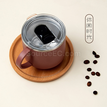 禮品訂造簡約辦公帶手柄水杯紀念品