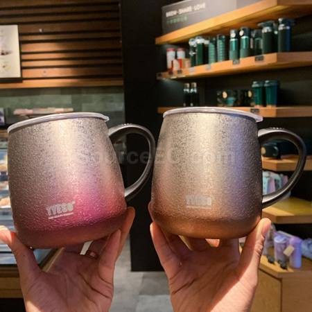 禮品訂造簡約辦公帶手柄水杯紀念品