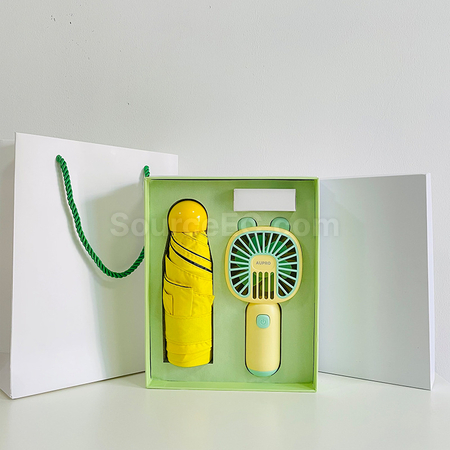 禮品訂造夏天風扇雨傘禮品套裝紀念品