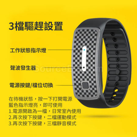禮品訂造智能超聲波驅蚊手環紀念品