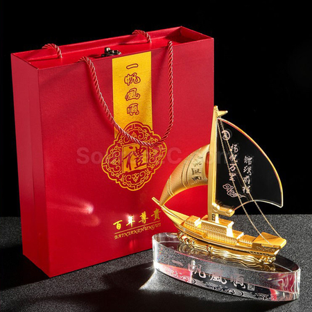 禮品訂造水晶帆船紀念品