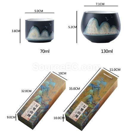 禮品訂造陶瓷茶杯套裝紀念品