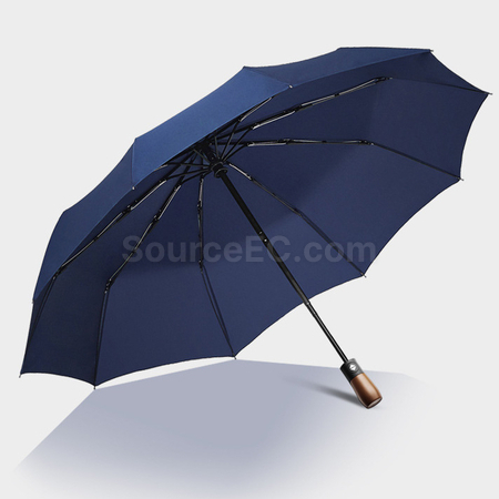 禮品訂造三摺木柄自動傘紀念品