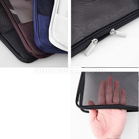 禮品訂造網格拉鏈文件袋紀念品