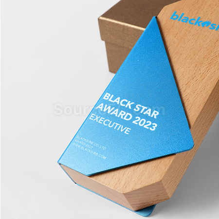 禮品訂造實木金屬獎座紀念品